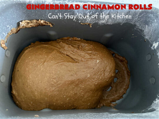 Gingerbread Cinnamon Rolls | Can't Stay Out of the Kitchen | These amazing #CinnamonRolls are the perfect #breakfast or #brunch idea for #holidays like #Thanksgiving, #Christmas or #NewYears. The down-home flavors of #gingerbread permeate this delightful #recipe. Every bite will have you swooning. #raisins #ginger #HolidayBreakfast #GingerbreadCinnamonRolls