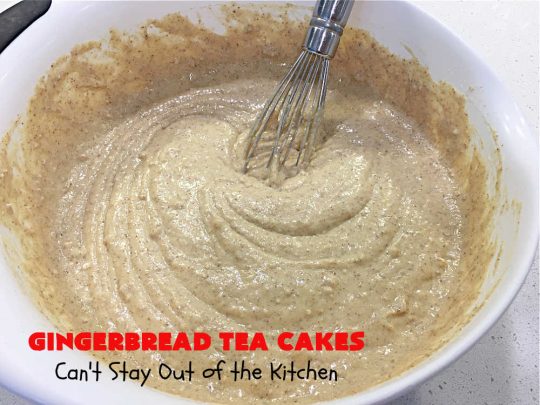 Gingerbread Tea Cakes | Can't Stay Out of the Kitchen | these luscious #TeaCakes are made with a #Gingerbread mix. They include #walnuts & vanilla chips. The icing is canned #CinnamonToastCrunch icing! Every bite is spectacular & will have you swooning! #holiday #baking #Christmas #dessert #cake #GingerbreadTeaCakes