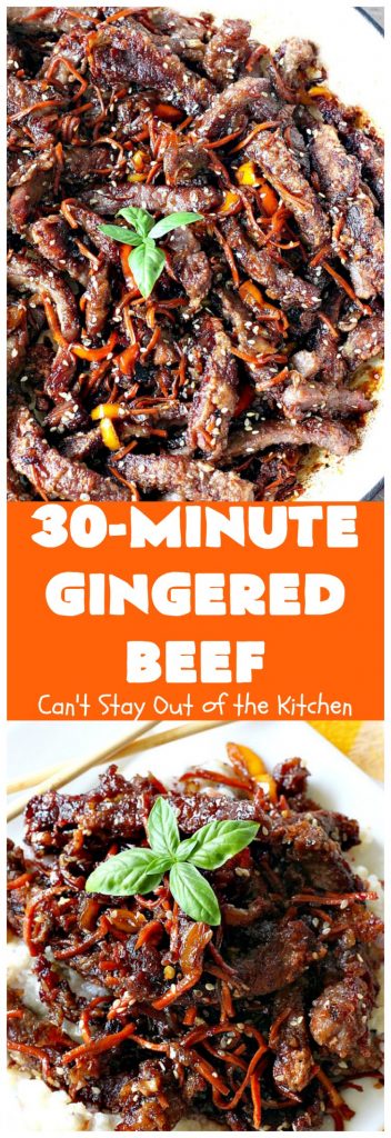Gingered Beef | Can't Stay Out of the Kitchen