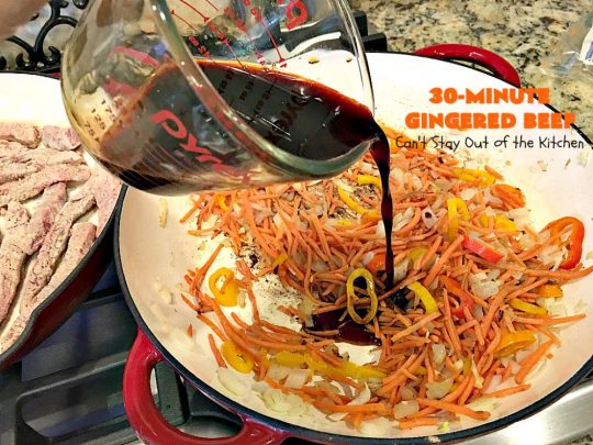 30-Minute Gingered Beef | Can't Stay Out of the Kitchen | this delicious #beef entree is ready in 30 minutes making it great for weeknight dinners. #Asian #glutenfree 
