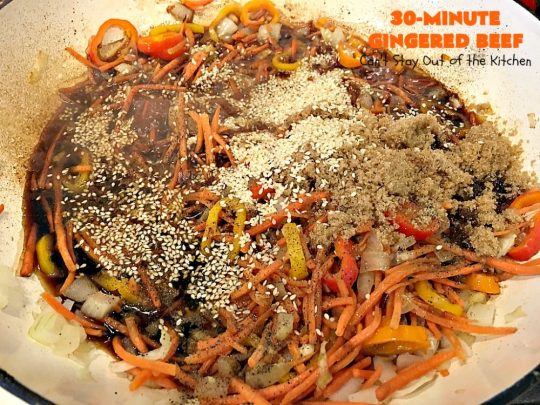 30-Minute Gingered Beef | Can't Stay Out of the Kitchen | this delicious #beef entree is ready in 30 minutes making it great for weeknight dinners. #Asian #glutenfree 