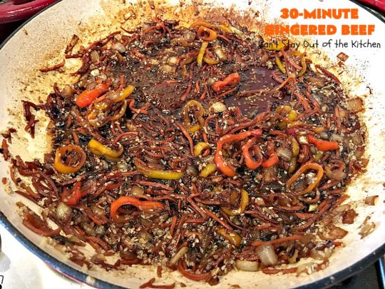 30-Minute Gingered Beef | Can't Stay Out of the Kitchen | this delicious #beef entree is ready in 30 minutes making it great for weeknight dinners. #Asian #glutenfree 