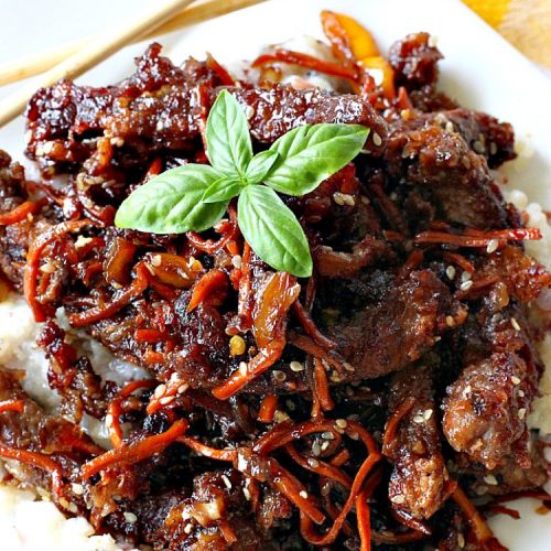 30-Minute Gingered Beef | Can't Stay Out of the Kitchen | this delicious #beef entree is ready in 30 minutes making it great for weeknight dinners. #Asian #glutenfree