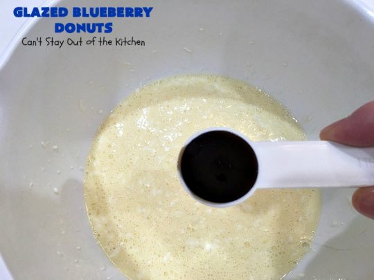Glazed Blueberry Donuts | Can't Stay Out of the Kitchen | if you want to wow your family & friends, make these heavenly #blueberry #donuts for #breakfast. They're absolutely spectacular. #Holiday #HolidayBreakfast #CompanyBreakfast #BlueberryDonuts #GlazedBlueberryDonuts 