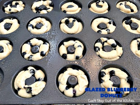 Glazed Blueberry Donuts | Can't Stay Out of the Kitchen | if you want to wow your family & friends, make these heavenly #blueberry #donuts for #breakfast. They're absolutely spectacular. #Holiday #HolidayBreakfast #CompanyBreakfast #BlueberryDonuts #GlazedBlueberryDonuts 