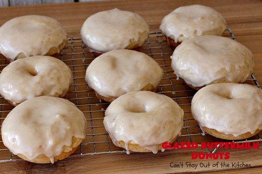 Glazed Buttermilk Donuts | Can't Stay Out of the Kitchen | these fantastic #donuts are the perfect comfort food for a #holiday, company or weekend #breakfast. You'll be drooling over every bite! #buttermilk #ButtermilkDonuts #EasterBreakfast #MothersDayBreakfast #GlazedButtermilkDonuts 