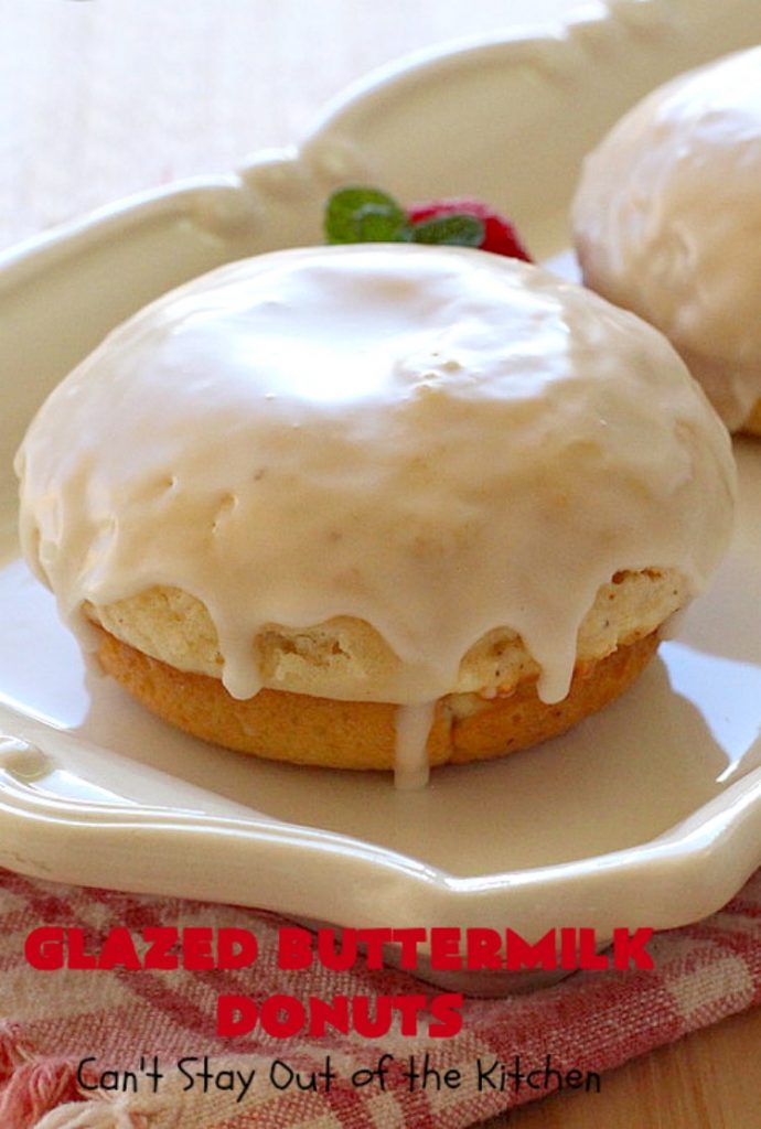 Glazed Buttermilk Donuts | Can't Stay Out of the Kitchen | these fantastic #donuts are the perfect comfort food for a #holiday, company or weekend #breakfast. You'll be drooling over every bite! #buttermilk #ButtermilkDonuts #EasterBreakfast #MothersDayBreakfast #GlazedButtermilkDonuts 