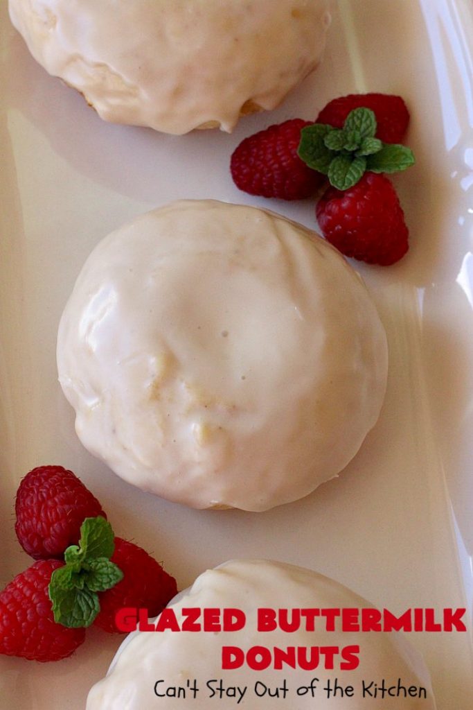 Glazed Buttermilk Donuts | Can't Stay Out of the Kitchen | these fantastic #donuts are the perfect comfort food for a #holiday, company or weekend #breakfast. You'll be drooling over every bite! #buttermilk #ButtermilkDonuts #EasterBreakfast #MothersDayBreakfast #GlazedButtermilkDonuts 