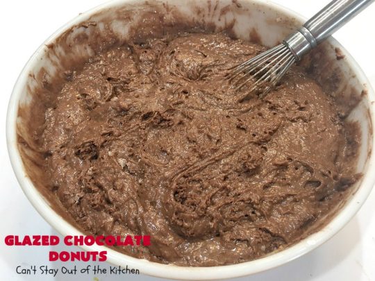 Glazed Chocolate Donuts | Can't Stay Out of the Kitchen | these mouthwatering #donuts are the ultimate in comfort food! They're glazed with a vanilla icing and so delicious you won't be able to stay out of them! #Chocolate #ChocolateDonuts #Breakfast #Holiday #HolidayBreakfast #Brunch #GlazedChocolateDonuts
