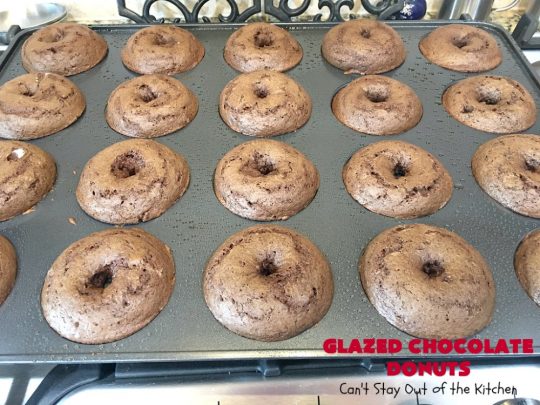 Glazed Chocolate Donuts | Can't Stay Out of the Kitchen | these mouthwatering #donuts are the ultimate in comfort food! They're glazed with a vanilla icing and so delicious you won't be able to stay out of them! #Chocolate #ChocolateDonuts #Breakfast #Holiday #HolidayBreakfast #Brunch #GlazedChocolateDonuts