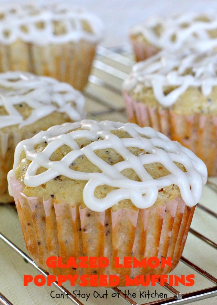 Glazed Lemon Poppyseed Muffins | Can't Stay Out of the Kitchen | these #breakfast #muffins are absolutely heavenly! Every bite will have you drooling. Terrific for a #holiday #breakfast, too. #lemon #poppyseeds #HolidayBreakfast #ChristmasBreakfast #NewYearsDayBreakfast
