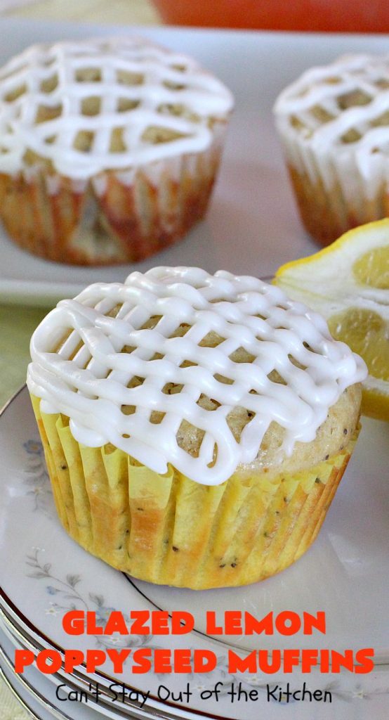 Glazed Lemon Poppyseed Muffins | Can't Stay Out of the Kitchen | these #breakfast #muffins are absolutely heavenly! Every bite will have you drooling. Terrific for a #holiday #breakfast, too. #lemon #poppyseeds #HolidayBreakfast #ChristmasBreakfast #NewYearsDayBreakfast