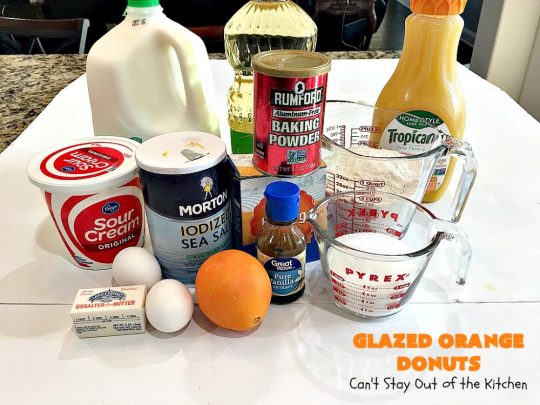 Glazed Orange Donuts | Can't Stay Out of the Kitchen | these fabulous #donuts are filled with #orange juice and orange zest. They're absolutely mouthwatering & perfect for a weekend #breakfast for company or family. #HolidayBreakfast #BakedOrangeDonuts 