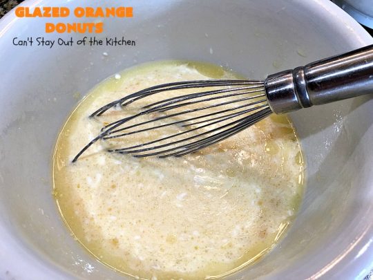 Glazed Orange Donuts | Can't Stay Out of the Kitchen | these fabulous #donuts are filled with #orange juice and orange zest. They're absolutely mouthwatering & perfect for a weekend #breakfast for company or family. #HolidayBreakfast #BakedOrangeDonuts 