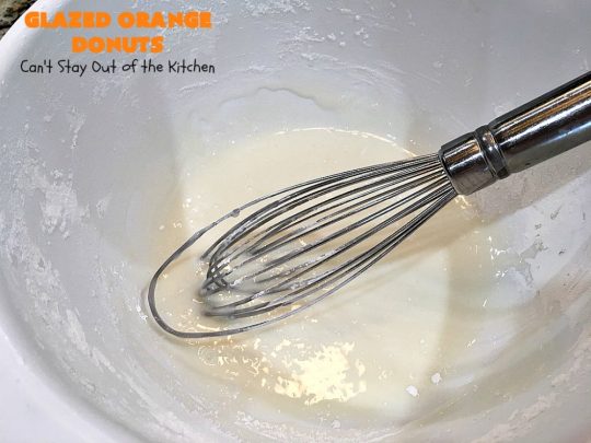 Glazed Orange Donuts | Can't Stay Out of the Kitchen | these fabulous #donuts are filled with #orange juice and orange zest. They're absolutely mouthwatering & perfect for a weekend #breakfast for company or family. #HolidayBreakfast #BakedOrangeDonuts 