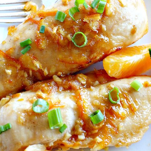 Glazed Orange Marmalade Chicken | Can't Stay Out of the Kitchen | this scrumptious sweet & spicy #chicken entree can be oven ready in about 5 minutes. Quick, easy & tasty. #glutenfree #orangemarmalade