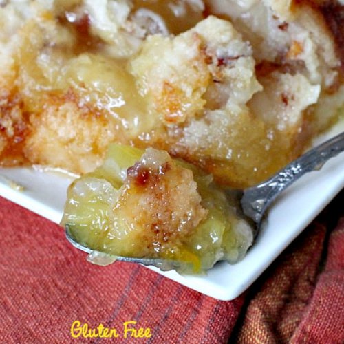 Gluten Free Apple, Peach & Pear Dump Cake Cobbler | Can't Stay Out of the Kitchen