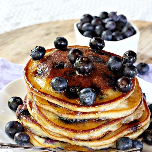 Gluten Free Blueberry Pancakes | Can't Stay Out of the Kitchen