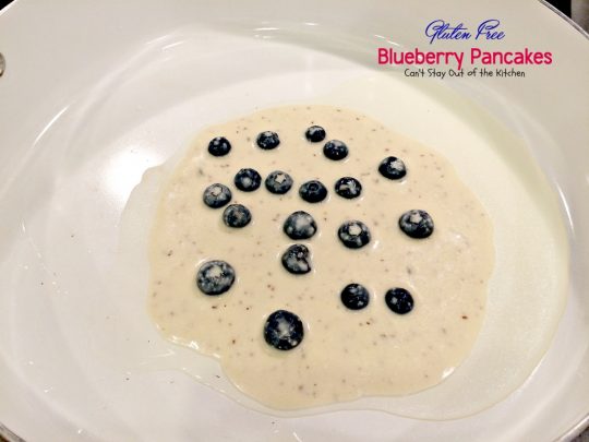 Gluten Free Blueberry Pancakes | Can't Stay Out of the Kitchen | fabulous #pancakes that are great for a #holiday #breakfast. Healthier, #cleaneating version. #blueberries