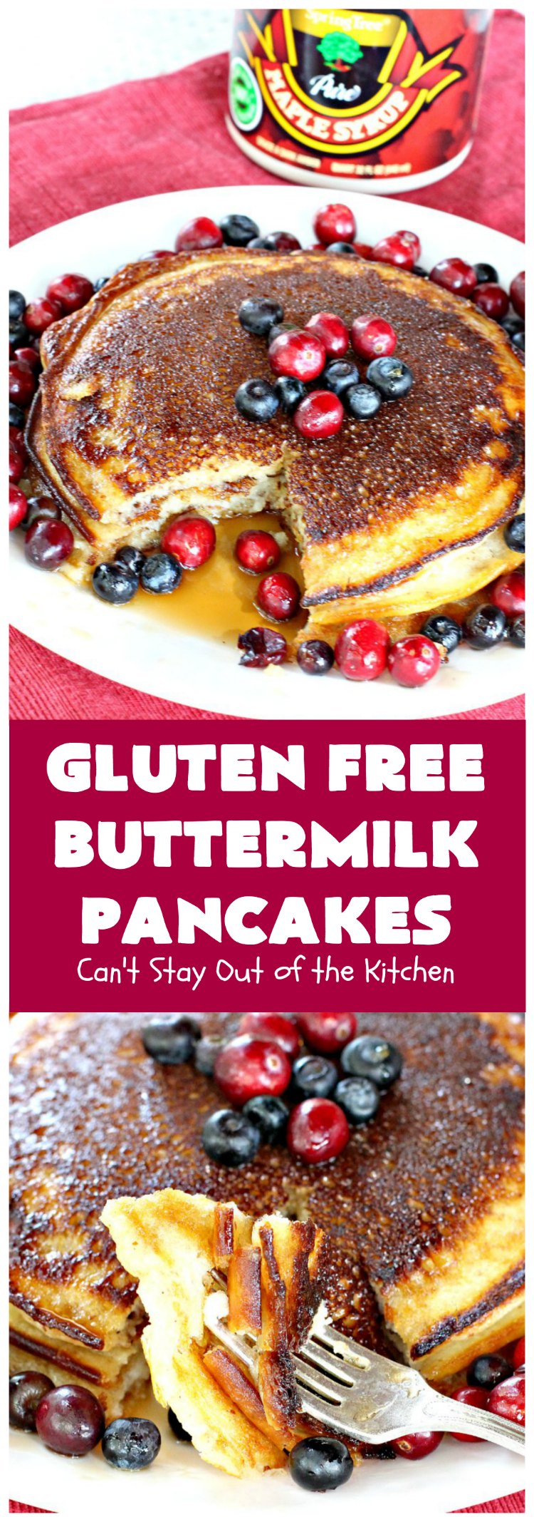 Gluten Free Buttermilk Pancakes | Can't Stay Out of the Kitchen | these amazing #pancakes are so quick & easy to whip up. They're terrific for #holidays or company especially if you need #GlutenFree options. #GlutenFreeButtermilkPancakes #ButtermilkPancakes