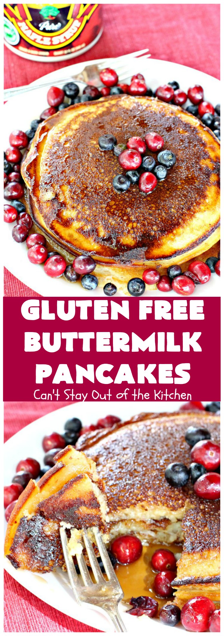 Gluten Free Buttermilk Pancakes | Can't Stay Out of the Kitchen | these amazing #pancakes are so quick & easy to whip up. They're terrific for #holidays or company especially if you need #GlutenFree options. #GlutenFreeButtermilkPancakes #ButtermilkPancakes