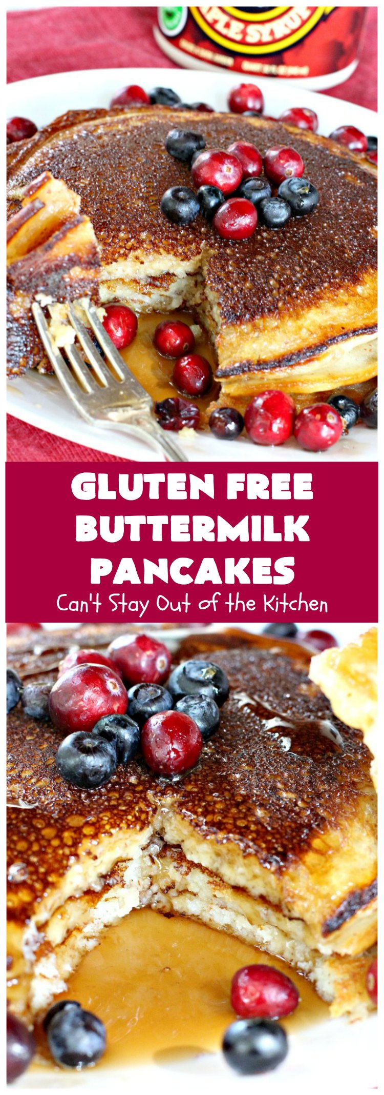Gluten Free Buttermilk Pancakes | Can't Stay Out of the Kitchen | these amazing #pancakes are so quick & easy to whip up. They're terrific for #holidays or company especially if you need #GlutenFree options. #GlutenFreeButtermilkPancakes #ButtermilkPancakes