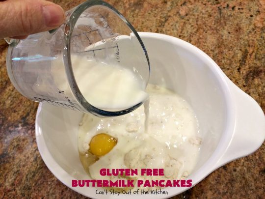 Gluten Free Buttermilk Pancakes | Can't Stay Out of the Kitchen | these amazing #pancakes are so quick & easy to whip up. They're terrific for #holidays or company especially if you need #GlutenFree options. #GlutenFreeButtermilkPancakes #ButtermilkPancakes