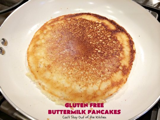 Gluten Free Buttermilk Pancakes | Can't Stay Out of the Kitchen | these amazing #pancakes are so quick & easy to whip up. They're terrific for #holidays or company especially if you need #GlutenFree options. #GlutenFreeButtermilkPancakes #ButtermilkPancakes