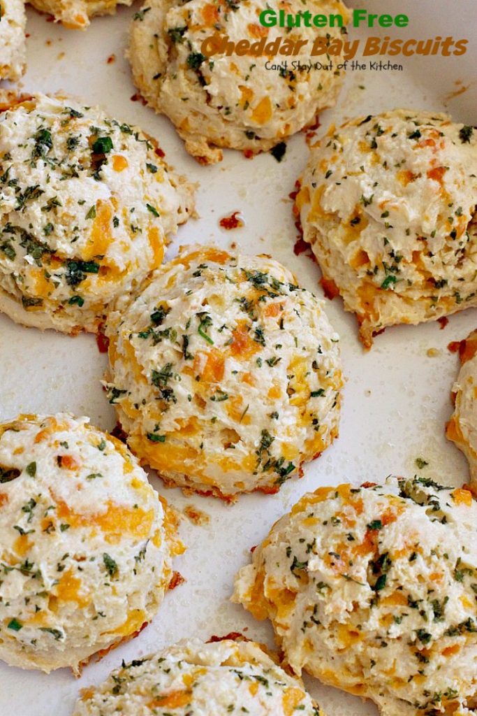 Gluten Free Cheddar Bay Biscuits | Can't Stay Out of the Kitchen | these #copycat #RedLobster #CheddarBayBiscuits are awesome! Loved this #glutenfree version. Great for a #holiday #breakfast too. #biscuits