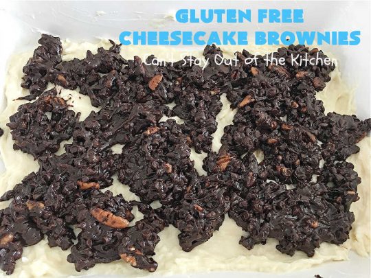 Gluten Free Cheesecake Brownies | Can't Stay Out of the Kitchen | these luscious #brownies have a #cheesecake layer swirled into the batter. They're rich, decadent & divine! On top of that, they're #GlutenFree so you can share them with anyone with gluten intolerance. #dessert #cookie #holiday #HolidayDessert #ChocolateDessert #CheesecakeDessert #coconut #GlutenFreeCheesecakeBrowniesGluten Free Cheesecake Brownies | Can't Stay Out of the Kitchen | these luscious #brownies have a #cheesecake layer swirled into the batter. They're rich, decadent & divine! On top of that, they're #GlutenFree so you can share them with anyone with gluten intolerance. #dessert #cookie #holiday #HolidayDessert #ChocolateDessert #CheesecakeDessert #coconut #GlutenFreeCheesecakeBrownies
