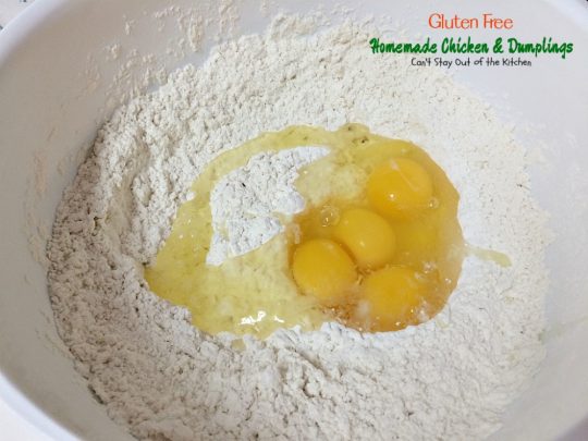 Gluten Free Chicken & Dumplings | Can't Stay Out of the Kitchen | my mom's terrific #chicken and #dumplings but made with #glutenfree flour instead. #soup