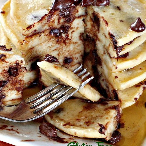 Gluten Free Chocolate Chip Pancakes | Can't Stay Out of the Kitchen