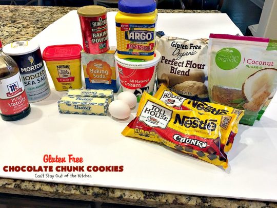 Gluten Free Chocolate Chunk Cookies | Can't Stay Out of the Kitchen | these awesome #cookies are the perfect #dessert for #MemorialDay, backyard barbecues or other summer fun. #chocolate #tailgating #glutenfree