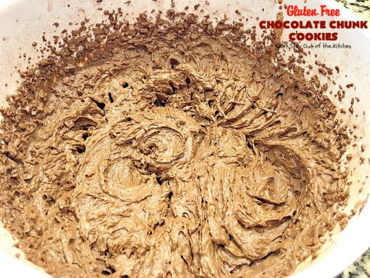 Gluten Free Chocolate Chunk Cookies | Can't Stay Out of the Kitchen | these awesome #cookies are the perfect #dessert for #MemorialDay, backyard barbecues or other summer fun. #chocolate #tailgating #glutenfree