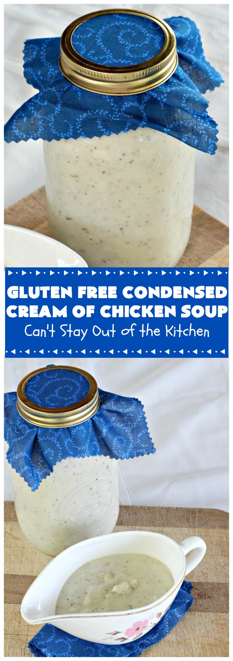 Gluten Free Condensed Cream of Chicken Soup | Can't Stay Out of the Kitchen | this is an excellent #recipe as a substitute for canned condensed #CreamOfChickenSoup. This incredibly easy #soup took only about 10 minutes to whip up! #GlutenFree #GlutenFreeCondensedCreamOfChickenSoup