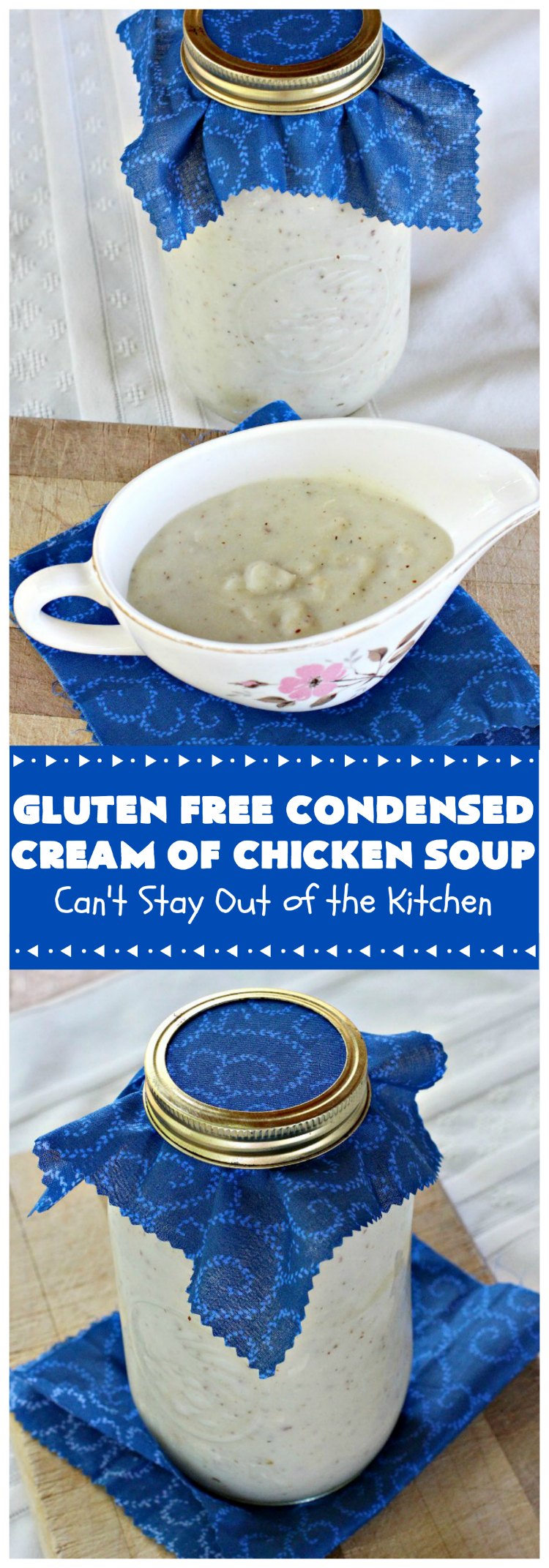 Gluten Free Condensed Cream of Chicken Soup | Can't Stay Out of the Kitchen | this is an excellent #recipe as a substitute for canned condensed #CreamOfChickenSoup. This incredibly easy #soup took only about 10 minutes to whip up! #GlutenFree #GlutenFreeCondensedCreamOfChickenSoup