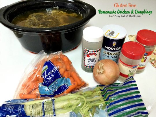 Gluten Free Chicken & Dumplings | Can't Stay Out of the Kitchen | my mom's terrific #chicken and #dumplings but made with #glutenfree flour instead. #soup