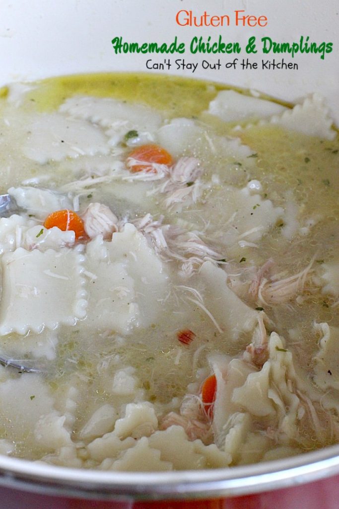 Gluten Free Chicken & Dumplings | Can't Stay Out of the Kitchen | my mom's terrific #chicken and #dumplings but made with #glutenfree flour instead. #soup