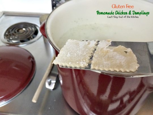 Gluten Free Chicken & Dumplings | Can't Stay Out of the Kitchen | my mom's terrific #chicken and #dumplings but made with #glutenfree flour instead. #soup