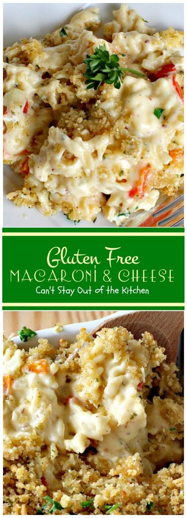 Gluten Free Macaroni & Cheese | Can't Stay Out of the Kitchen | one of the BEST #Mac&Cheese dishes you'll ever eat. Very creamy sauce uses cream, half-and-half and 3 #cheeses! #glutenfree #macaroniandcheese