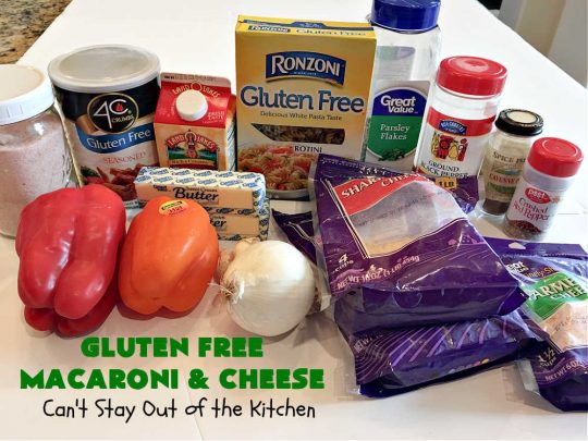 Gluten Free Macaroni & Cheese | Can't Stay Out of the Kitchen | one of the BEST #MacAndCheese dishes you'll ever eat. If you want comfort food, this extra creamy version uses 3 #cheeses! Terrific for family or company dinners. #GlutenFree #MacaroniAndCheese #FavoriteMacAndCheese #GlutenFreeMacaroniAndCheese