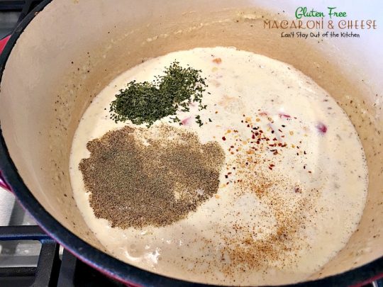 Gluten Free Macaroni & Cheese | Can't Stay Out of the Kitchen | one of the BEST #Mac&Cheese dishes you'll ever eat. Very creamy sauce uses cream, half-and-half and 3 #cheeses! #glutenfree #macaroniandcheese