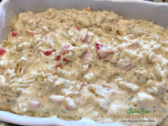 Gluten Free Macaroni & Cheese | Can't Stay Out of the Kitchen | one of the BEST #Mac&Cheese dishes you'll ever eat. Very creamy sauce uses cream, half-and-half and 3 #cheeses! #glutenfree #macaroniandcheese