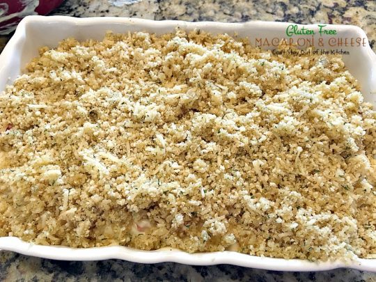 Gluten Free Macaroni & Cheese | Can't Stay Out of the Kitchen | one of the BEST #Mac&Cheese dishes you'll ever eat. Very creamy sauce uses cream, half-and-half and 3 #cheeses! #glutenfree #macaroniandcheese