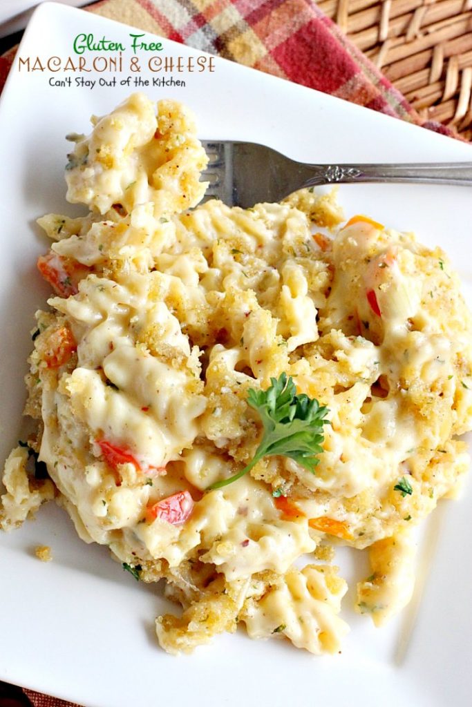 Gluten Free Macaroni & Cheese | Can't Stay Out of the Kitchen | one of the BEST #Mac&Cheese dishes you'll ever eat. Very creamy sauce uses cream, half-and-half and 3 #cheeses! #glutenfree #macaroniandcheese