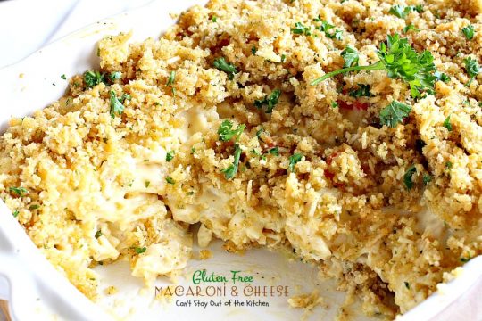Gluten Free Macaroni & Cheese | Can't Stay Out of the Kitchen | one of the BEST #Mac&Cheese dishes you'll ever eat. Very creamy sauce uses cream, half-and-half and 3 #cheeses! #glutenfree #macaroniandcheese