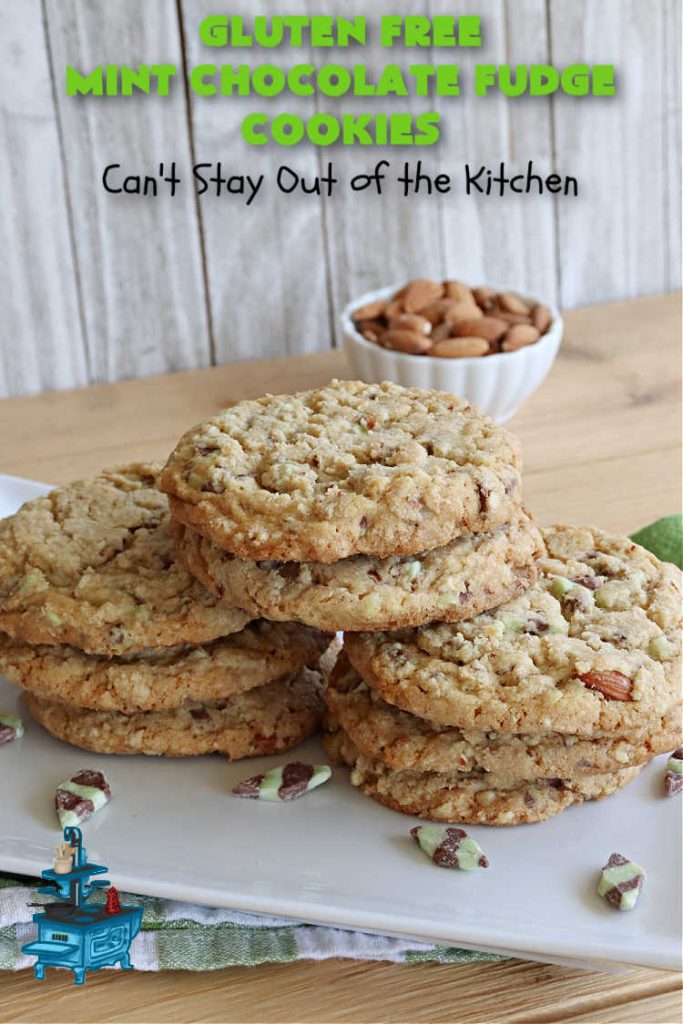 Gluten Free Mint Chocolate Fudge Cookies | Can't Stay Out of the Kitchen | these delightful #GlutenFree #cookies are perfect for #holidays when you want to share a #dessert with your friends & family. Excellent for a #ChristmasCookieExchange or #HolidayBaking. #holiday #Mint #chocolate #fudge #GlutenFreeDessert #GlutenFreeMintChocolateFudgeCookiesGluten Free Mint Chocolate Fudge Cookies | Can't Stay Out of the Kitchen | these delightful #GlutenFree #cookies are perfect for #holidays when you want to share a #dessert with your friends & family. Excellent for a #ChristmasCookieExchange or #HolidayBaking. #holiday #Mint #chocolate #fudge #GlutenFreeDessert #GlutenFreeMintChocolateFudgeCookies