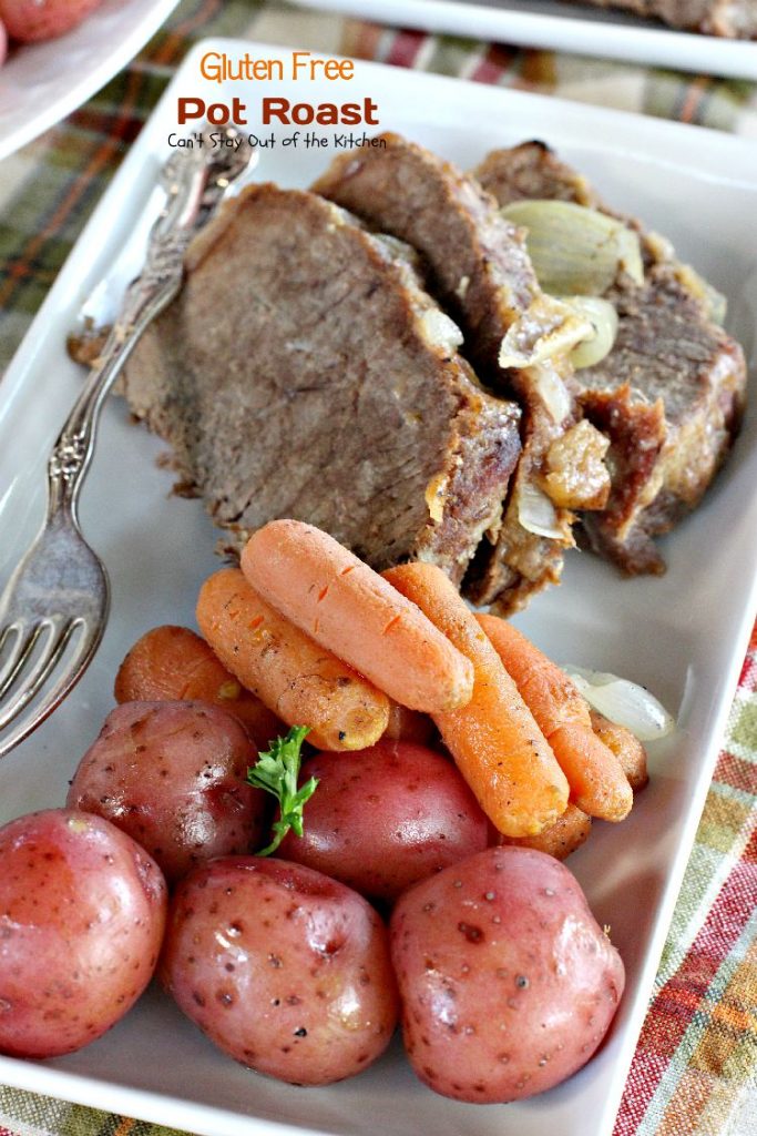 Gluten Free Pot Roast | Can't Stay Out of the Kitchen | wonderful #glutenfree version of my Mom's wonderful #potroast. #beef #potatoes #carrots