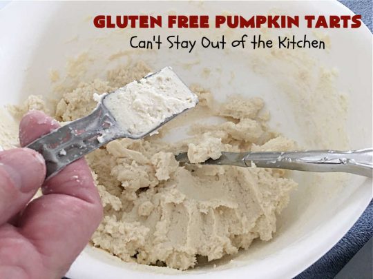 Gluten Free Pumpkin Tarts | Can't Stay Out of the Kitchen | these miniature #PumpkinPie tarts are a great treat for #FallBaking, #holiday parties or #Thanksgiving or #Christmas dinner. Every bite is like eating a tiny #pumpkin #pie. Plus, you can use #GlutenFree or regular flour. Both ways are fantastic. Great for #tailgating too. #dessert #GlutenFreePumpkinTarts #PumpkinDessert