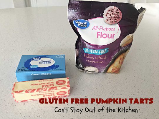 Gluten Free Pumpkin Tarts | Can't Stay Out of the Kitchen | these miniature #PumpkinPie tarts are a great treat for #FallBaking, #holiday parties or #Thanksgiving or #Christmas dinner. Every bite is like eating a tiny #pumpkin #pie. Plus, you can use #GlutenFree or regular flour. Both ways are fantastic. Great for #tailgating too. #dessert #GlutenFreePumpkinTarts #PumpkinDessert
